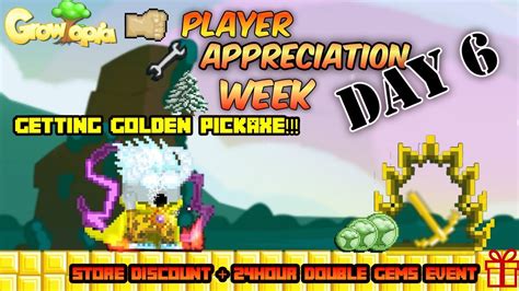 Growtopia PAW DAY 6 Getting Golden Pickaxe With Shop Discounts