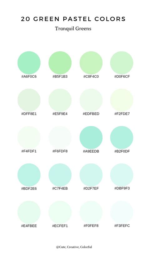 Green Pastel Colors Color Palette I Farver