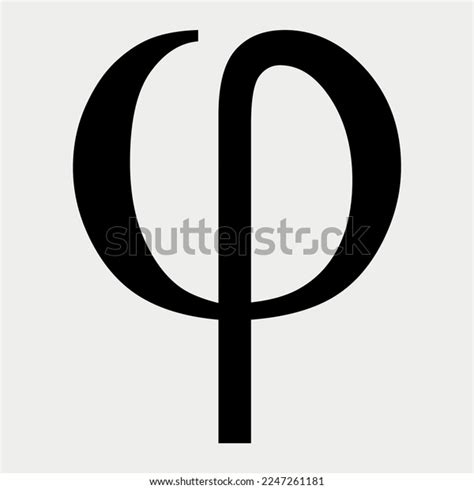 Greek Alphabet Symbol Phi Vector Illustration Stock Vector (Royalty ...