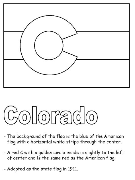 Colorado State Flag Colorado State Flag Flag Coloring Pages Colorado