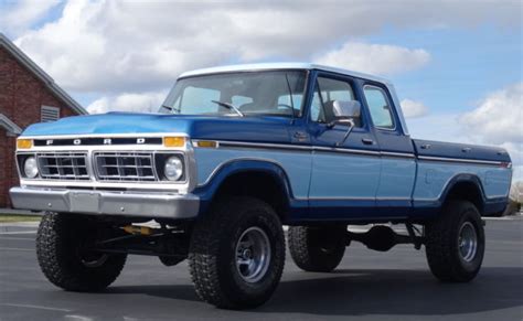 1977 Ford F150 Ranger Xlt Super Cab 4x4 Rare Short Box