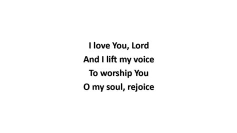 I Love You Lord Lyrics Laurie Klein 1978 Youtube