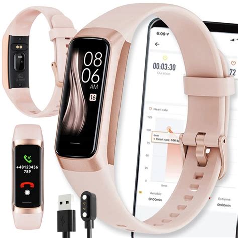 Smartwatch Watch Zegarek Z Oty C Opaska Fit Smartband Pulsometr Ios