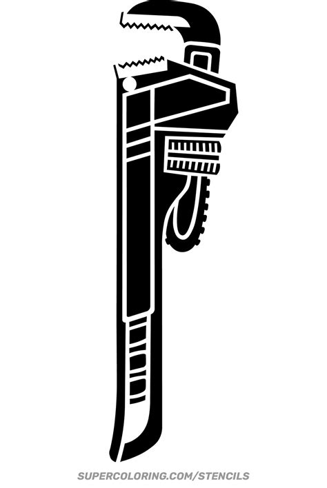 Stencil Of Pipe Wrench Free Printable Papercraft Templates