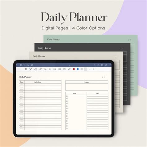 Daily Digital Planner Goodnotes Planner Notability Planner Etsy