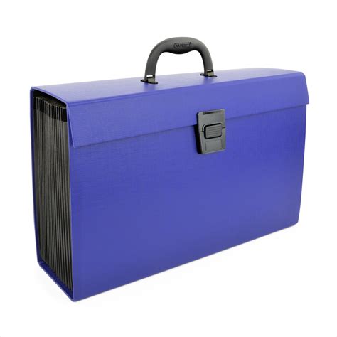 Expanding Box File Document Organiser 19 Pocket Blue Rapesco Office