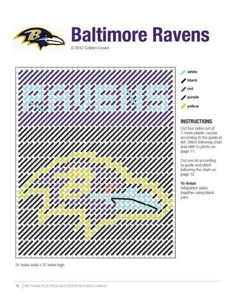 Pin By Becky Rhoades On Baltimore Ravens Plastic Canvas Tissue Boxes