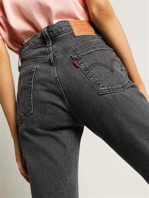 Levis 501 Crop Cabo Jeans In Faded Black Denim Black Glue Store