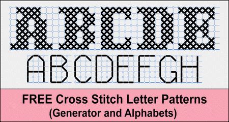 Cross Stitch Letters: Generator and Alphabet Font Patterns – DIY Projects, Patterns, Monograms ...