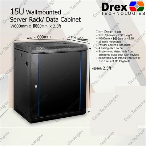 15u 600x600x25ft 15 Layer Wallmounted Data Cabinet Disassemble