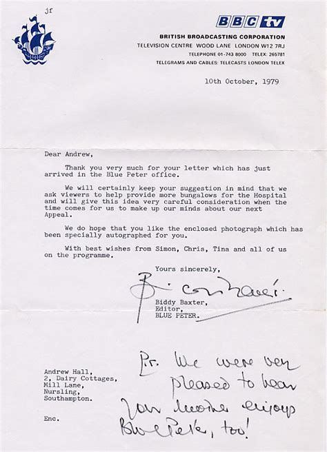 Blue Peter Letter Nostalgia Andrew Hall Flickr