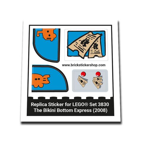 Replacement Sticker For Set 3830 The Bikini Bottom Express BrickStickerShop