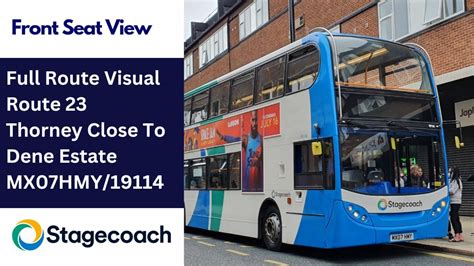 FULL ROUTE VISUAL Stagecoach NE Bus Route 23 Thorney Close To Dene