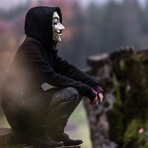 X Anonymous Mask Guy Ipad Pro Retina Display Hd K Wallpapers