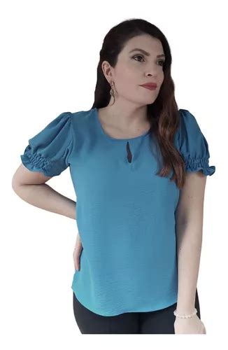 Blusa Manga Bufante Princesa Social Feminina Duna Camisa Mercadolivre