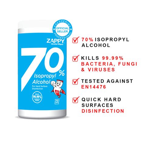 Qoo10 Zappy Alcohol Wipes 70 Sheets Canister Wipes X 2 Canisters