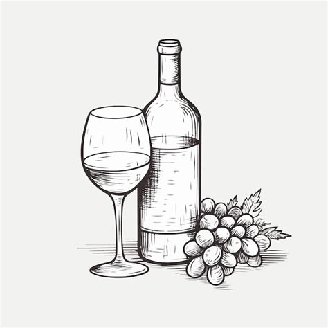 Premium Vector Wine Bottle And Wine Glass Clip Art