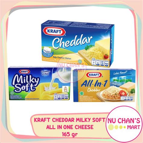 Jual Keju Kraft Cheddar Milky Soft All In One All In 1 Cheese 165 Gr