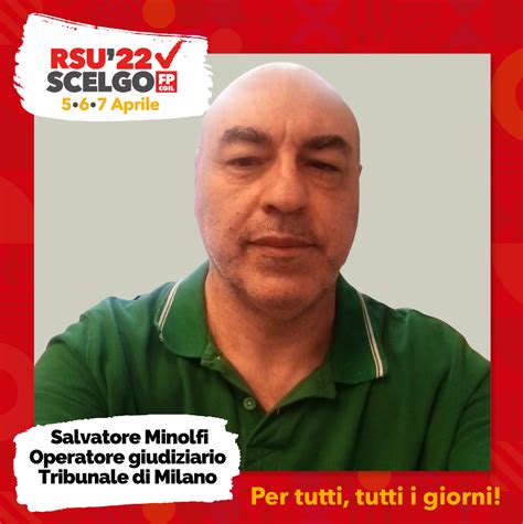 Rsu 2022 Mi Candido Con Fp Cgil Salvatore Minolfi Operatore