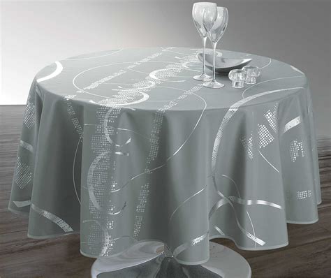 Nappe Shiny Entretien Facile Gris Clair Le Linge De Jules