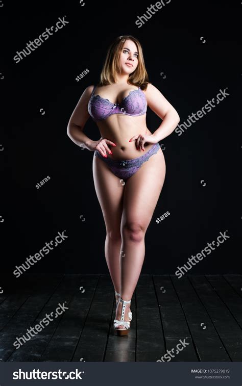 Plus Size Sexy Model Lingerie Fat Stock Photo Shutterstock