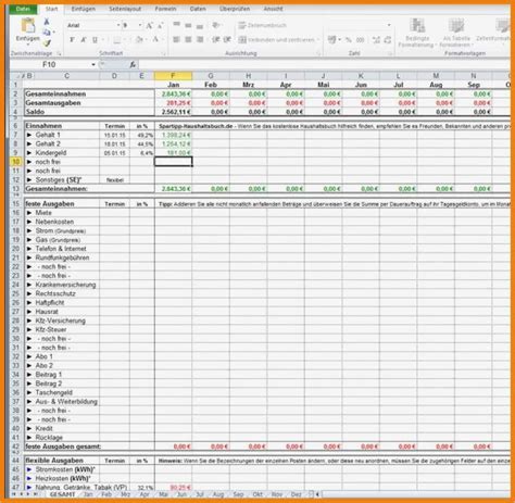 Excel Vorlage Bilanz Kostenlos Erstaunlich 7 Haushaltsbuch Excel