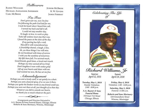 Richard Williams Jr Obituary Aa Rayner And Sons Funeral Homes