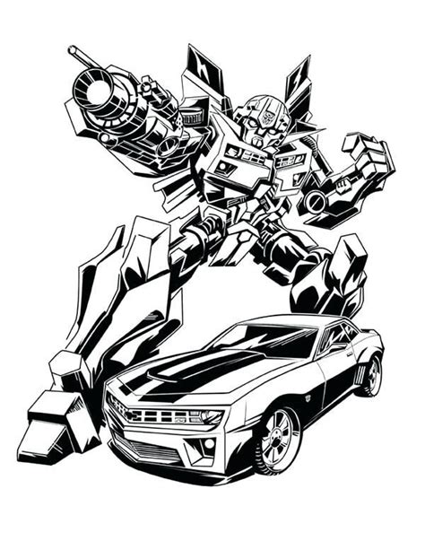 Bumblebee Car Coloring Pages