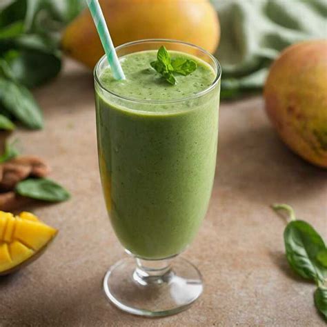 Mango Spinach Smoothie Cocktail Recipe Mango Spinach Smoothie