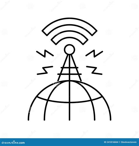 世界广播新闻天线线图标矢量图插图 向量例证 插画 包括有 读取 新闻 查出 移动 播报员 排行 241816844