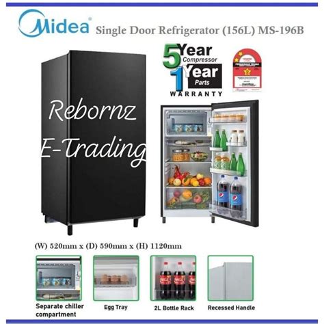 Midea Single Door Fridge Ms B Shopee Malaysia