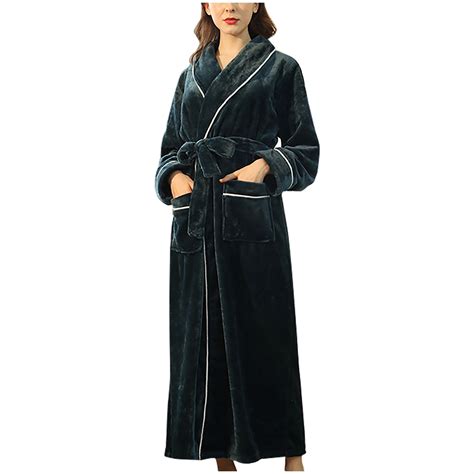 Hvyesh Robes For Women Plush Long Robescozy Fluffy Fleece Long Sleeve Bathrobe Men And Women