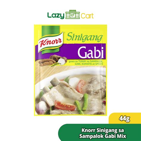 Lazycart Knorr Sinigang Sa Sampalok Na May Gabi Mix 44g Authentic Filipino Sour Soup Delight