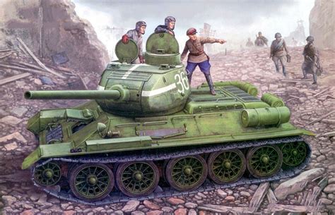 1945 T-34 _85 Berlin - Vincent Wai | Art - Military Vehicles & Battles ...