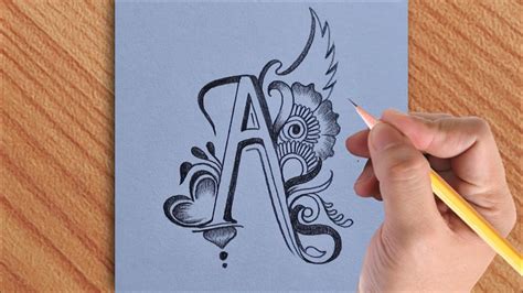 Amazing A Letters Drawing With Pencil Best A Art Video With Pencil