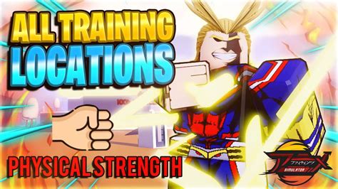 Roblox Anime Fighting Simulator All Training Areas Strength Edition