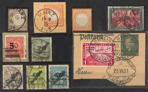 gestempelt Briefstück Poststück Sammlung D Reich 1872 1933 u a