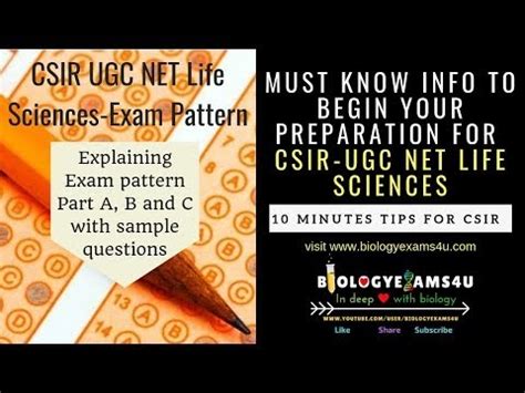 Csir Ugc Net Life Sciences June Exam Paper Pattern Part A B And C