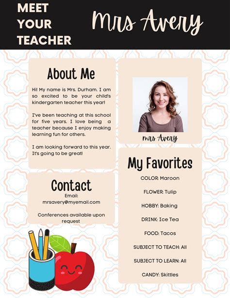 Meet The Teacher Template Editable Meet Your Teacher Etsy In 2023