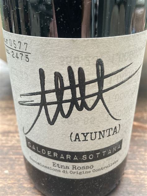 Ayunta Etna Rosso Calderara Sottana Italy Sicily Etna Doc