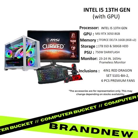 Intel I5 13th Gen with GPU Computer Package – Computer Bucket