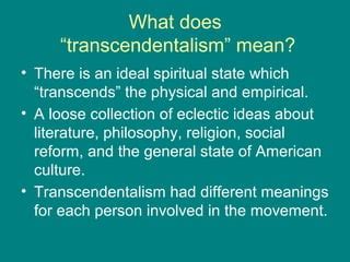 Transcendentalism | PPT