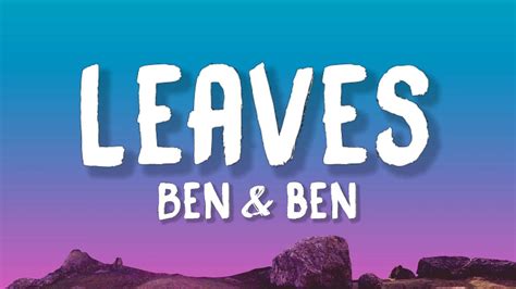 Ben & Ben - Leaves (Lyrics) - YouTube