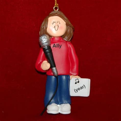 Personalized Singing Christmas Ornament Virtuoso Brunette Female Etsy