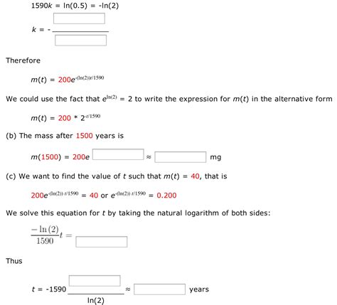 Solved The Half Life Of Radium 226 Is 1590 Years A Sample Chegg