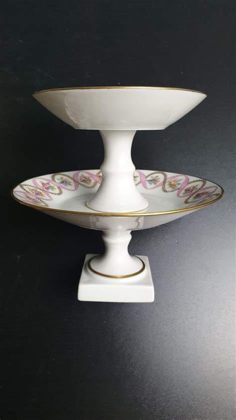 Pr Sentoir G Teau Serviteur En Porcelaine De Limoges