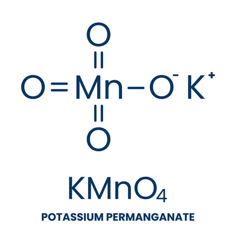 Potassium Permanganate Chemical Formula Structure Icon, 60% OFF