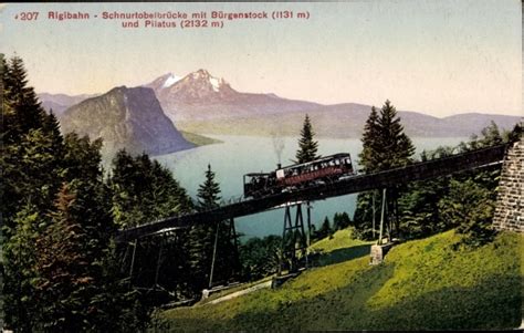 Ansichtskarte Postkarte Vitznau Kanton Luzern Rigibahn