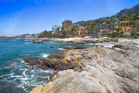 Puerto Vallarta Conchas Chinas Beach And Ocean Coastline 6907528 Stock