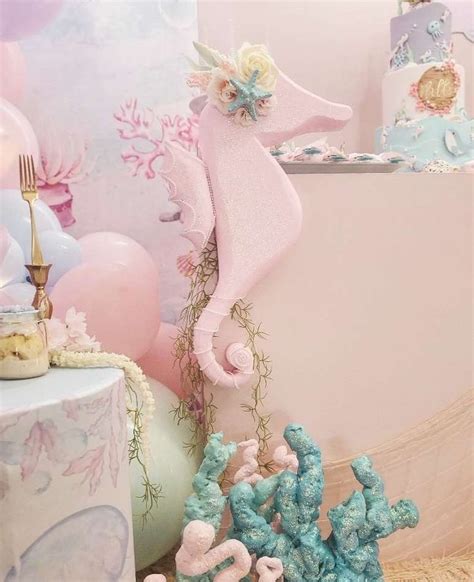 Under The Sea And Mermaids Birthday Party Ideas Photo 28 Of 42 Mermaid Birthday Party Mermaid